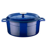 Round Blue Dutch Oven dia.11" h:5" 7 qt.